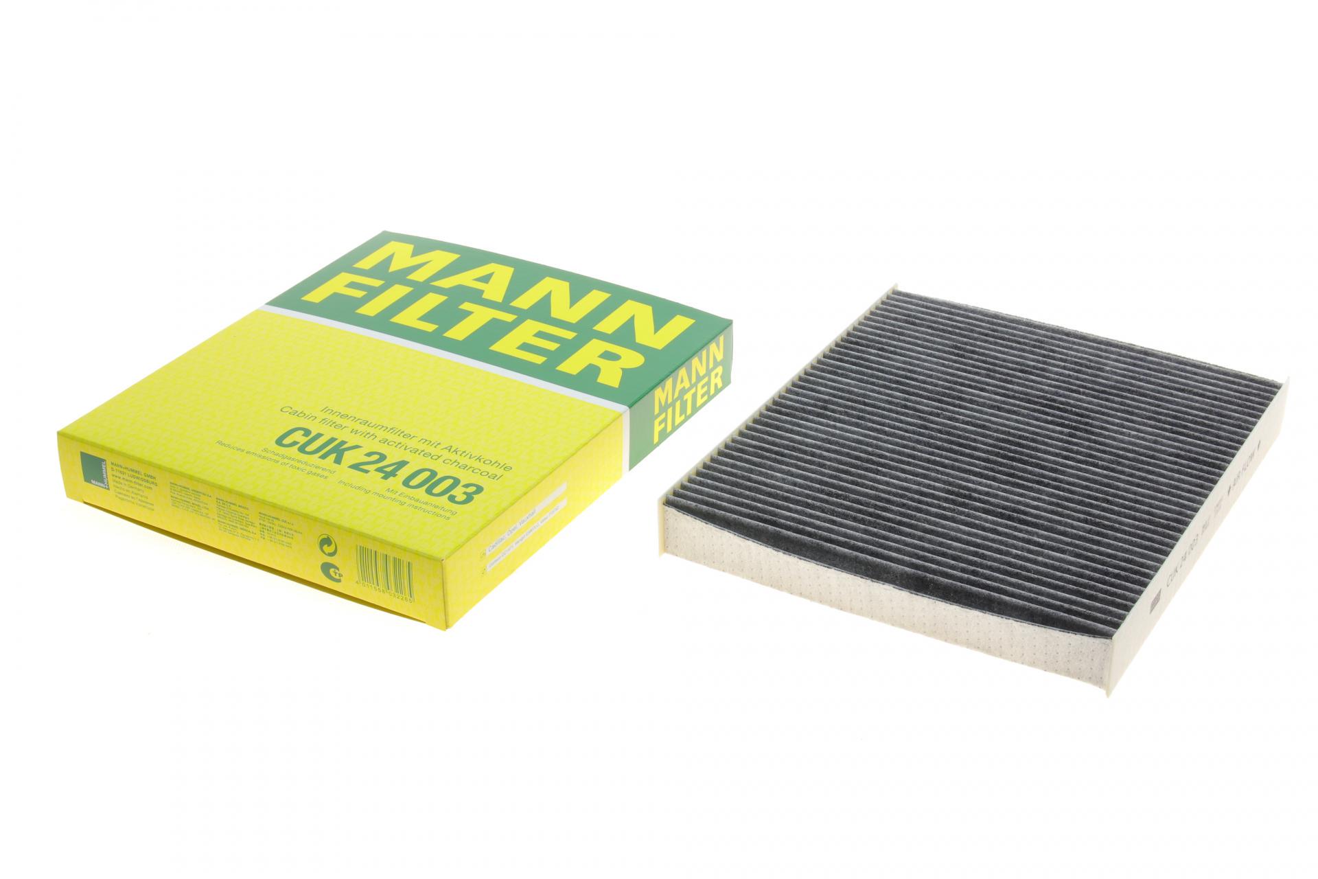 Фильтр салона Mann-Filter для Chevrolet Camaro/Opel Astra K/Insignia 15-/Meriva B 12-17/Ampera-e 17-19 угольный (CUK 24 003)