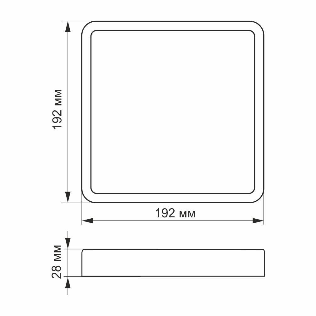 Світильник накладний LED Videx 18W 5000K квадрат Black - фото 5