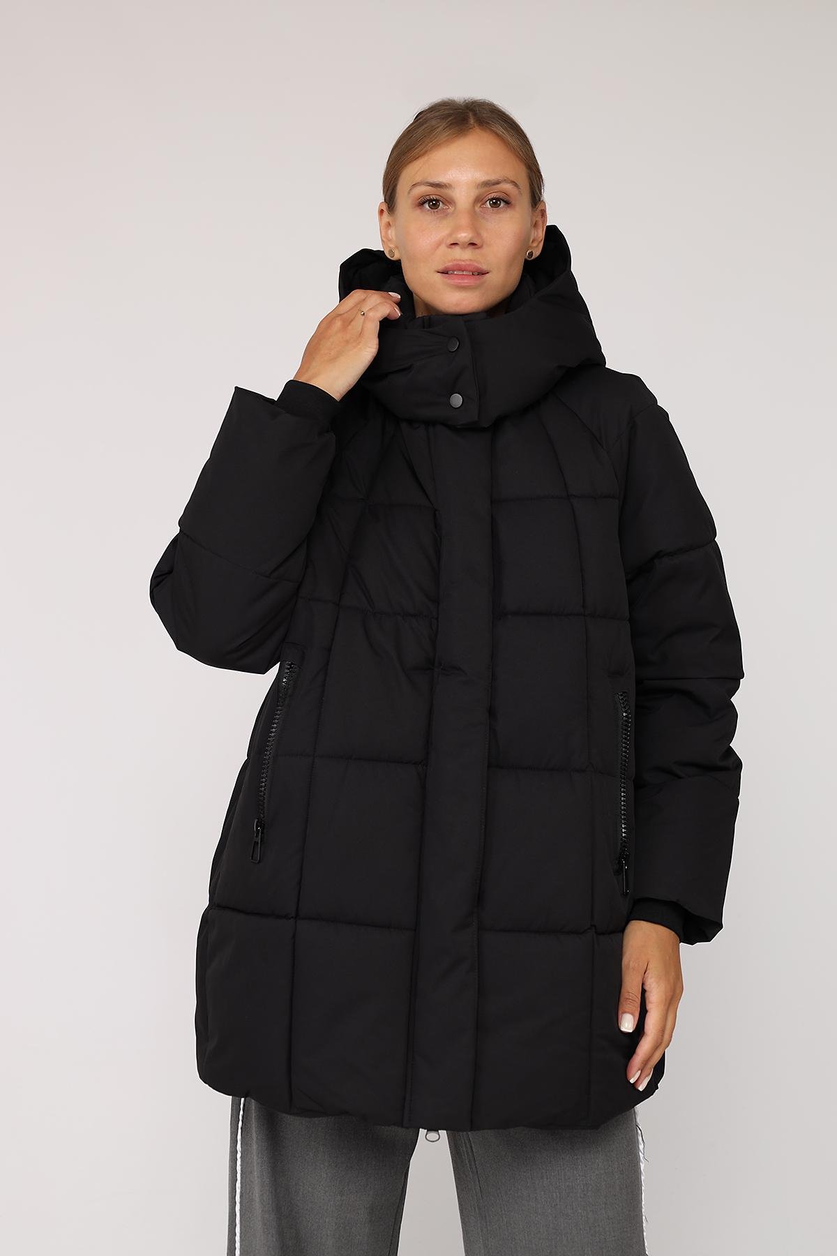 Куртка женская зимняя ЦБ-00277866 р. 54 Черный (29079983) - фото 4