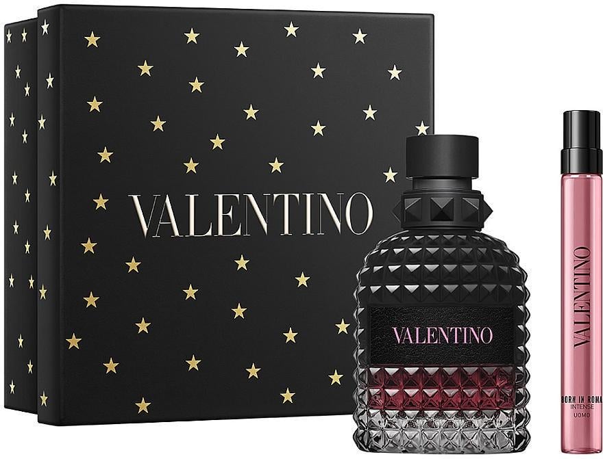 Подарочный набор для мужчин VALENTINO Uomo Born In Roma Intense парфюмированная вода 50 мл/парфюмированная вода мини 10 мл (375497)
