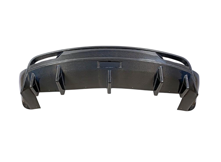 Дифузор заднього бампера DDCarbon V3 2016-2020 для Tesla Model X 2015- рр. натуральний карбон (138419)
