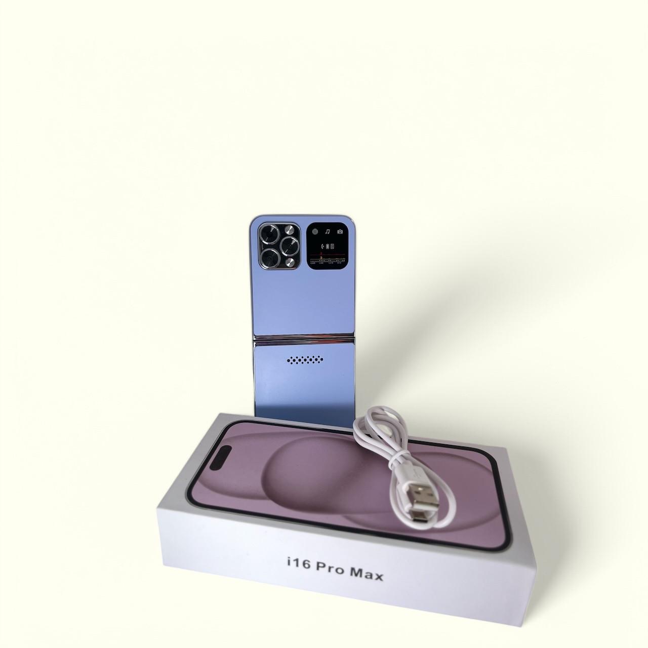 Кнопковий телефон складний мобільний SERVO Foldable Phone I16 Max 4SIM Блакитний - фото 6 Кнопковий телефон складний мобільний SERVO Foldable Phone I16 Max 4SIM Блакитний - фото 6