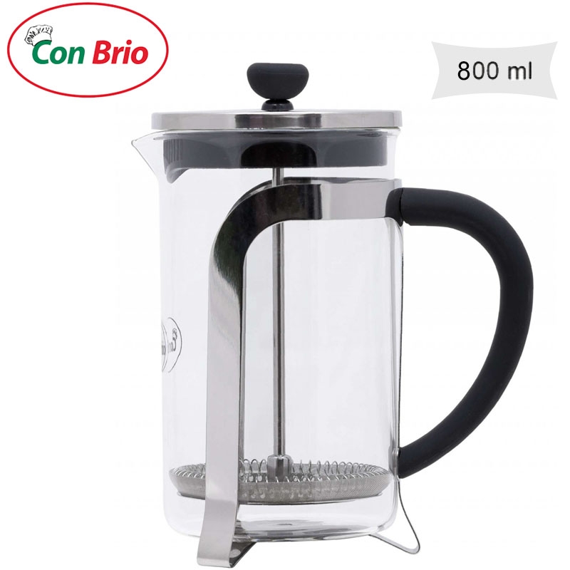 Заварник Con Brio CB-5580 френч-прес 800 мл Нержавіюча сталь (26202672) - фото 4 Заварник Con Brio CB-5580 френч-прес 800 мл Нержавіюча сталь (26202672) - фото 4