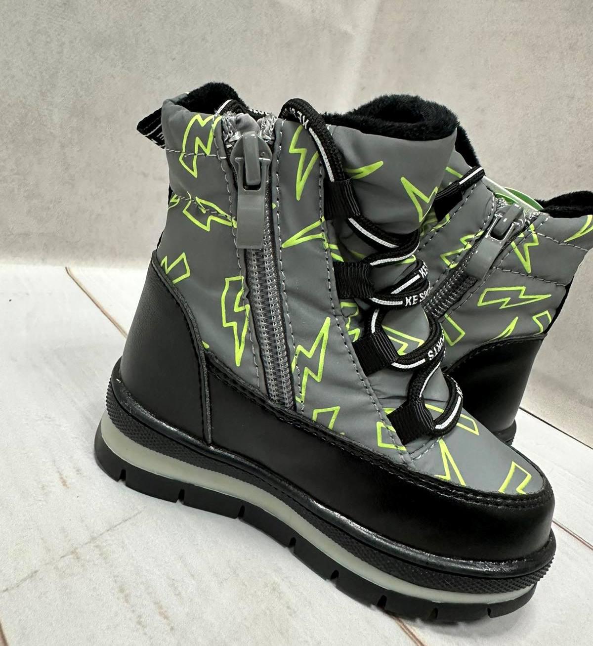 Сапоги-дутики детские Kimboo р. 27 17,5 см Черный/Серый - фото 4 Сапоги-дутики детские Kimboo р. 27 17,5 см Черный/Серый - фото 4