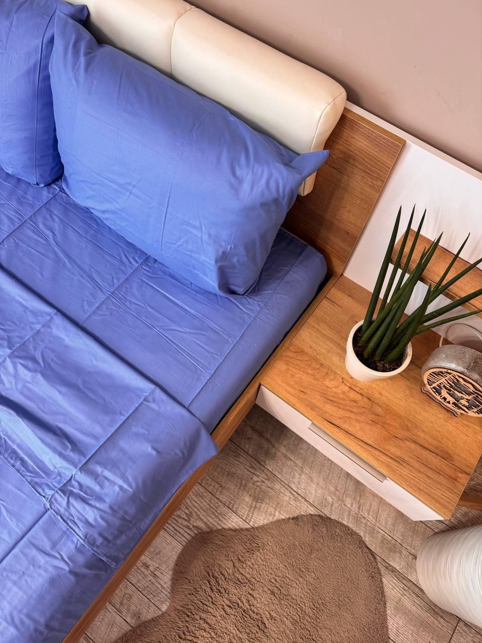 Постільна білизна сатин євро 200х220 см наволочки 70х70 см 2 шт. Синій (Д-Al-satin-002-03) - фото 7 Постільна білизна сатин євро 200х220 см наволочки 70х70 см 2 шт. Синій (Д-Al-satin-002-03) - фото 7