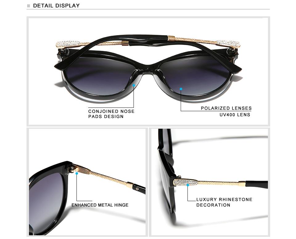 Солнцезащитные очки женские KINGSEVEN DESIGN N7826 Кошачий глаз с градиентными линзами Градиент/Серый - фото 3