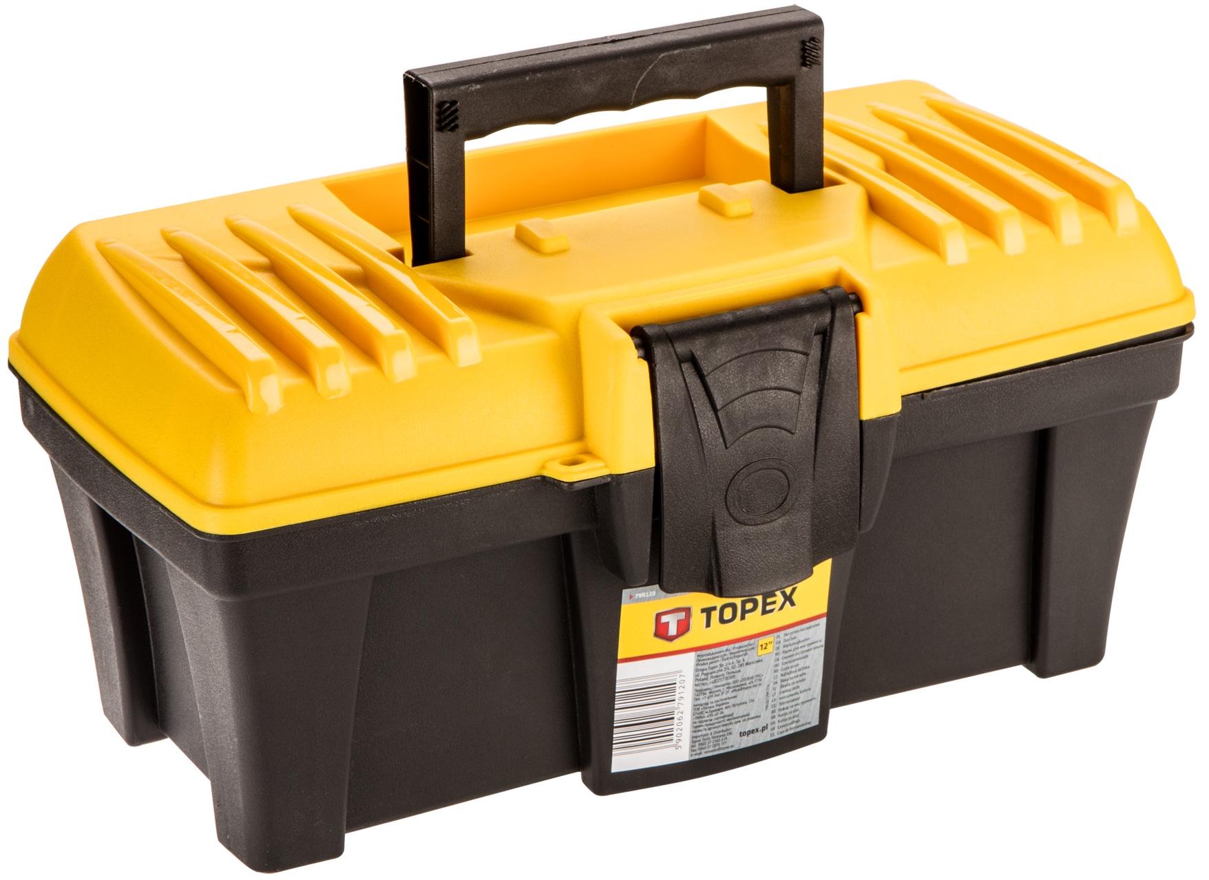 Ящик для инструмента Topex 79R120 12" 15х29х14 см Черный/Желтый (29704408)