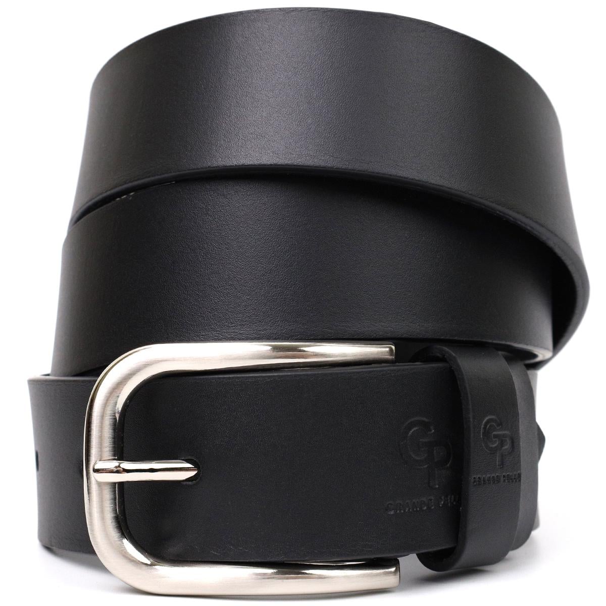 Ремень мужской кожаный Grande Pelle Belt 11682 Черный