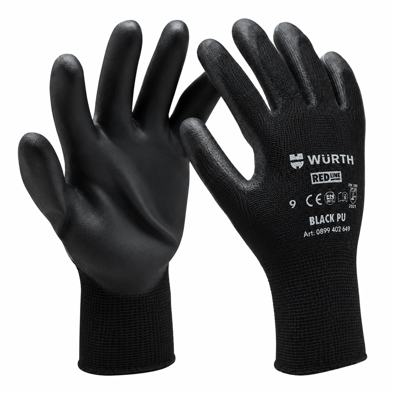Рукавиці монтажні Wurth Black PU р. 9
