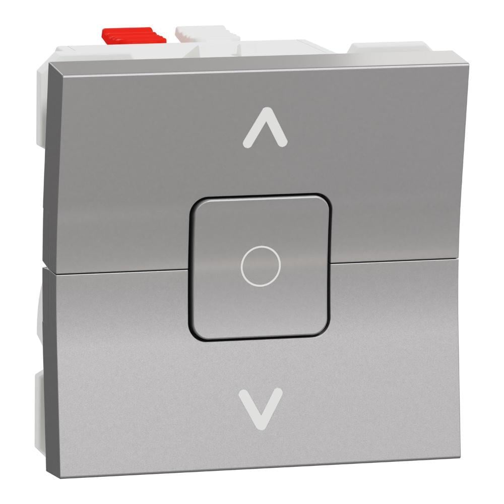 Выключатель двухклавишный для жалюзи Schneider Electric Unica New двухмодульный 6А Алюминий (NU320830) Выключатель двухклавишный для жалюзи Schneider Electric Unica New двухмодульный 6А Алюминий (NU320830)