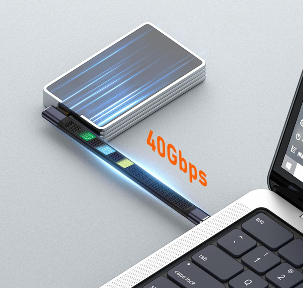 Кабель аудіо-відео кутовий USB-C4-40-SMM USB-C-USB-C (000049348) - фото 7