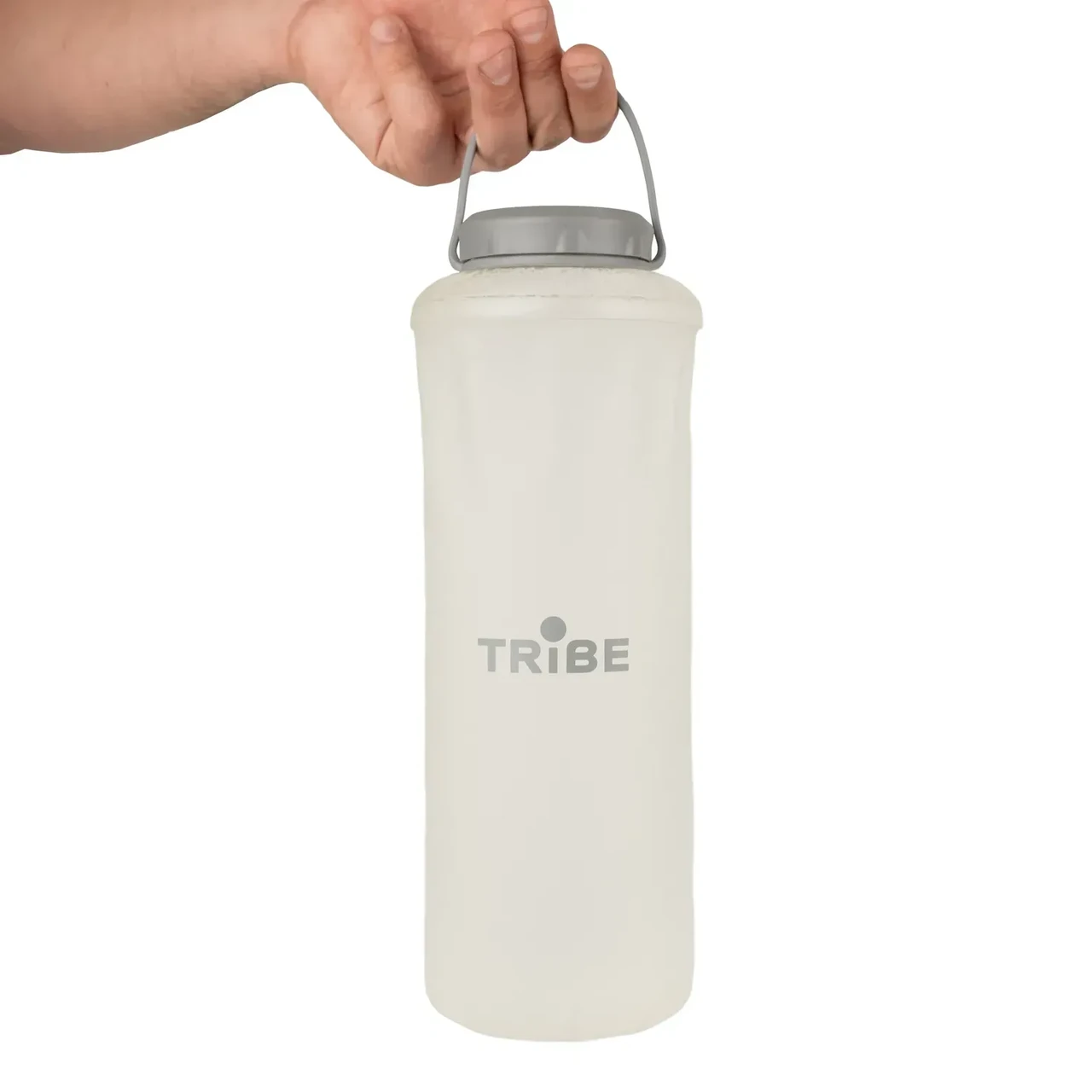 Бутылка для воды Tribe Soft Bottle TPU 1,5 л с ручкой для переноски (T-FE-0024-crystal-white)