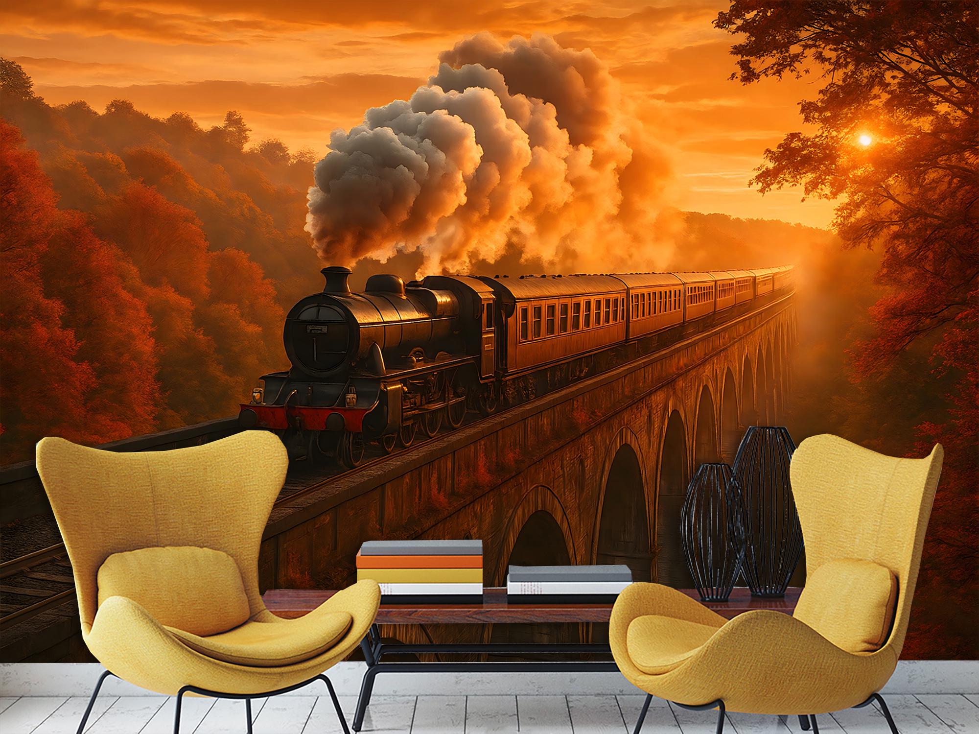 Фотошпалери флізелінові Upstream Полярний експрес в тунелі серед гір 153х230 см (S5CAR-034/3) - фото 5 Фотошпалери флізелінові Upstream Полярний експрес в тунелі серед гір 153х230 см (S5CAR-034/3) - фото 5