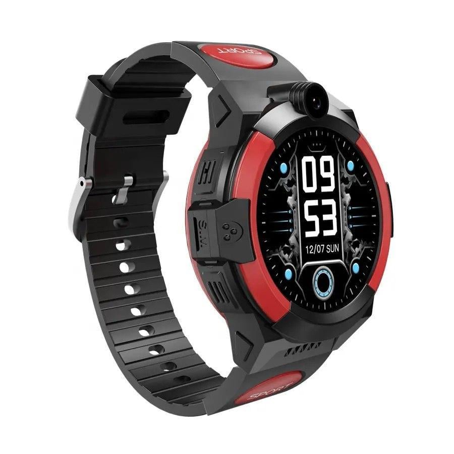 Смарт-часы детские LEMFO LT32 GPS 4G с камерой WI-FI GPS SIM-карта силиконовый ремешок Black/Red (17453)