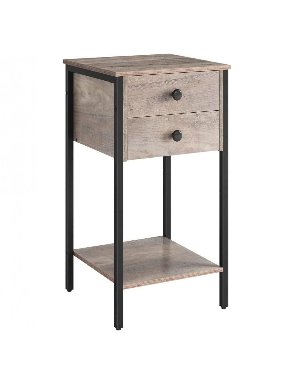 Тумбочка прикроватная высокая MSM с 2 ящиками и полкой (a119)