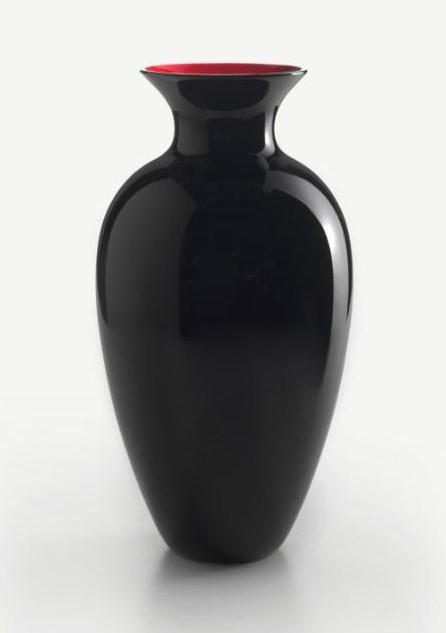 Ваза стеклянная Uffix Fiera 30x33 см Черный (244083)