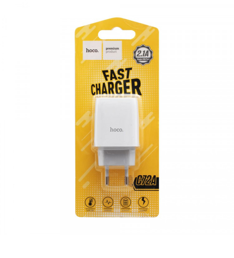 Зарядний пристрій для телефону Hoco C72A 1USB 2,1 A