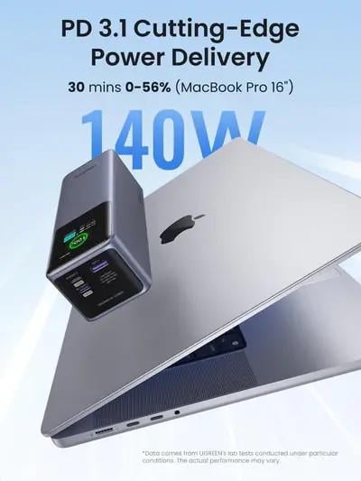 Повербанк Ugreen PB722 25000 mAh 200W Gray (614094) - фото 2 Повербанк Ugreen PB722 25000 mAh 200W Gray (614094) - фото 2