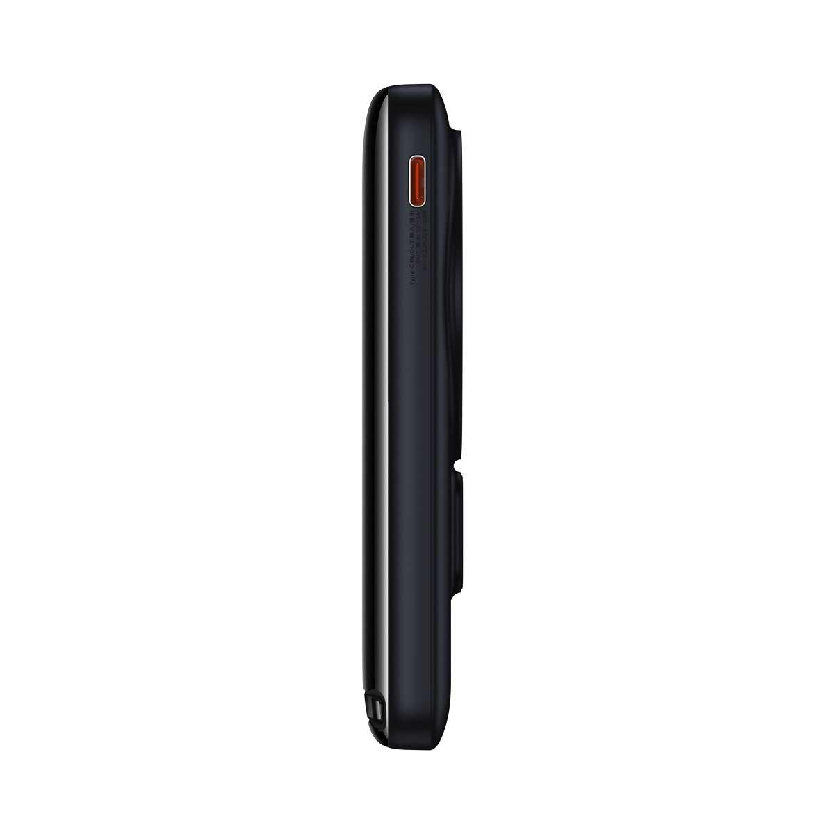 Повербанк BASEUS Magnetic Bracket Wireless Fast Charge 20W 10000 mAh Black (PPCX000003) - фото 6