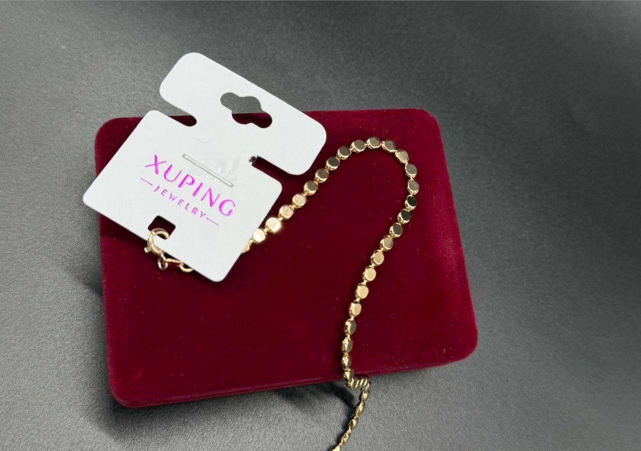 Браслет на руку женский Xuping Классический из медицинского золота 19 см Золотой (2902505463)