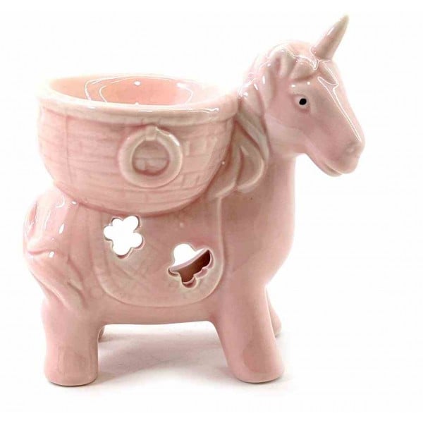 Аромалампа керамічна Єдиноріг 11х11х7 см Рожевий