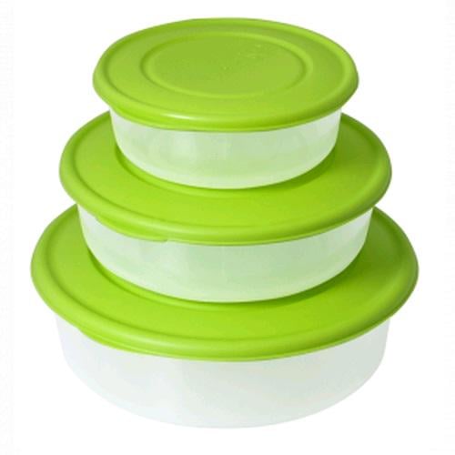 Набор контейнеров для продуктов Stenson 3в1 3 шт. Оливковый (167030)