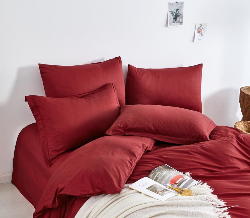 Комплект постельного белья египетский хлопок (сатин) Амарант Word of Dream полуторное 150х215 см