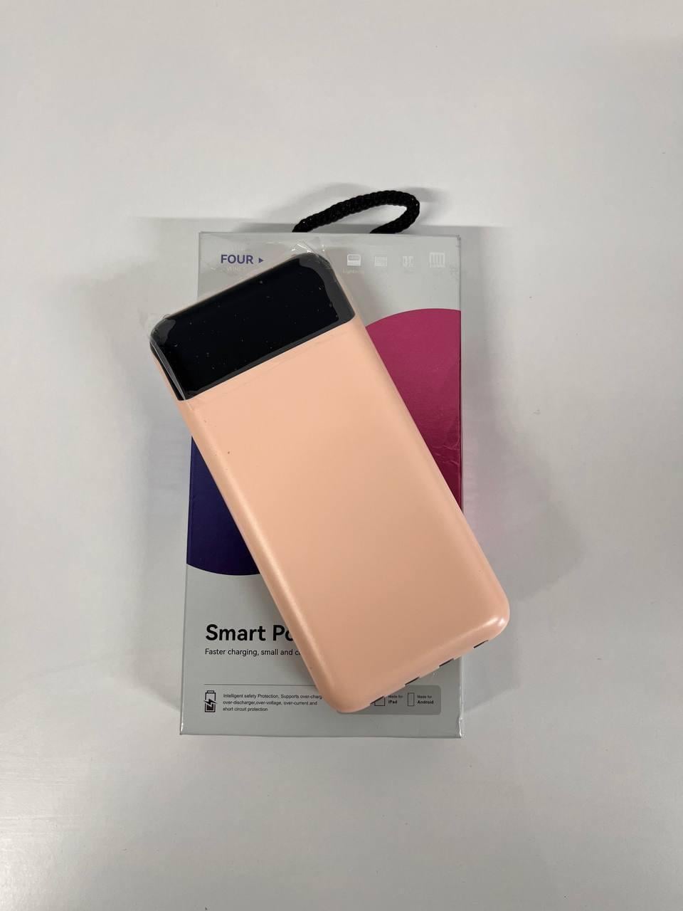 Повербанк KT T51X із вбудованими кабелями 50000 mAh Персиковий (PEACHT51X)