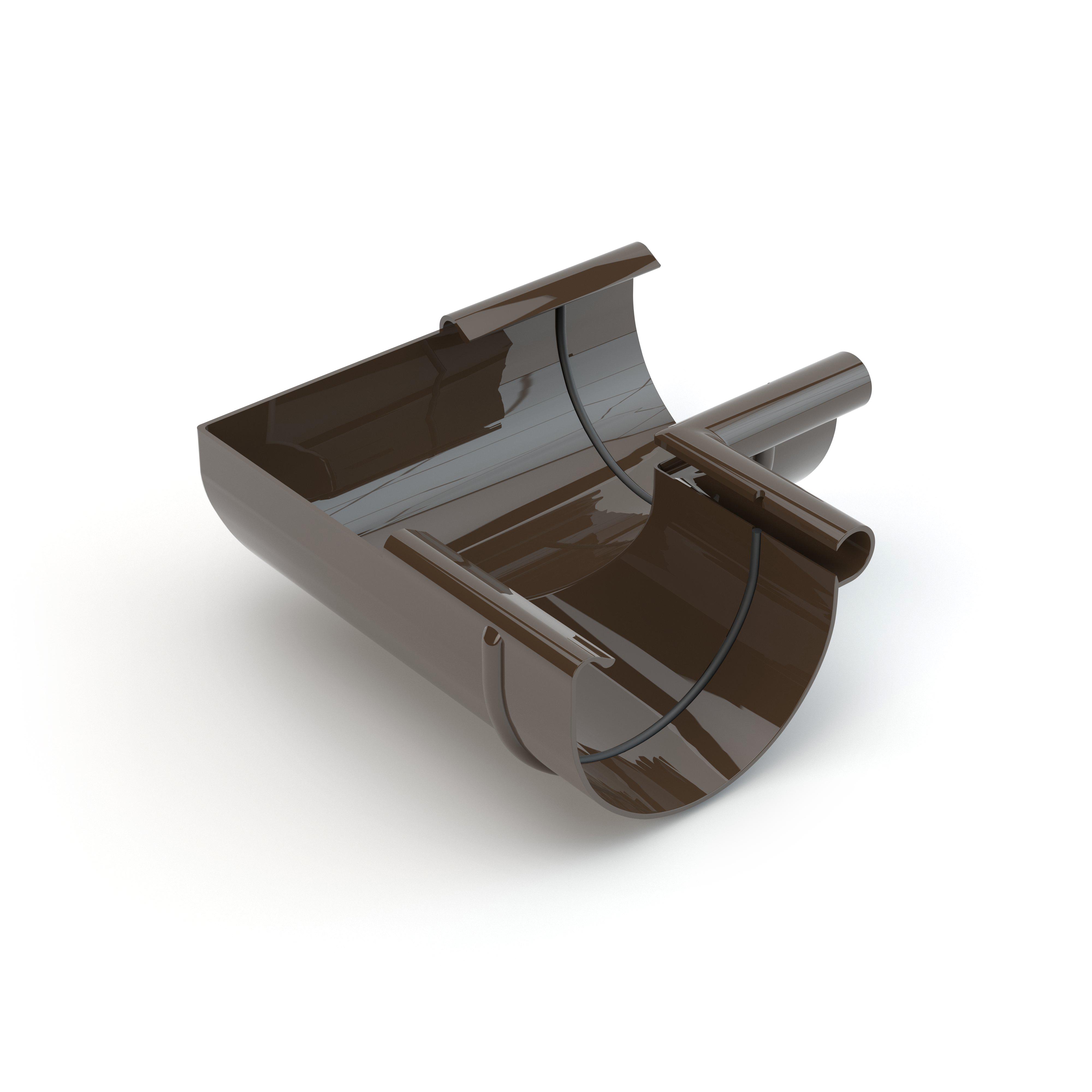 Кут ринви внутрішній Gamrat 90° 125 мм Темно-коричневий (315-223-180) - фото 2