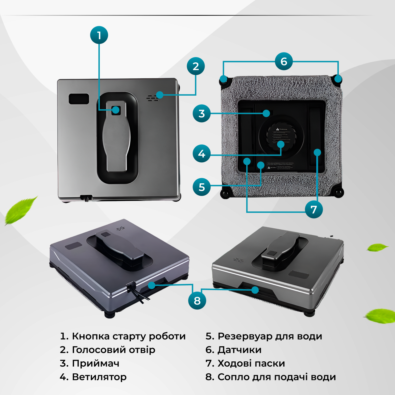 Робот для мытья окон с пультом дистанционного управления (2345678901234) - фото 5 Робот для мытья окон с пультом дистанционного управления (2345678901234) - фото 5