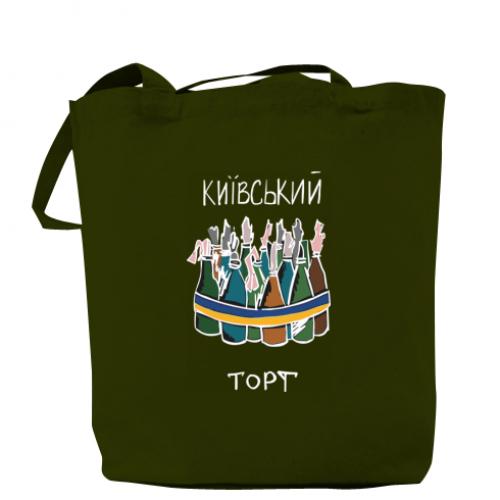 Шоппер "Київський торт" 37x41 см Хаки (15536132-23-192390)