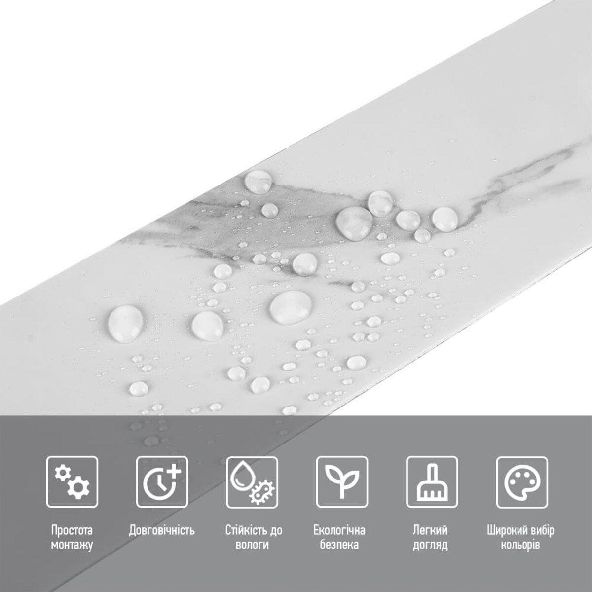 Плінтус вініловий самоклеючий глянцсовий 5000х100х2 мм (SW-00002117) - фото 4