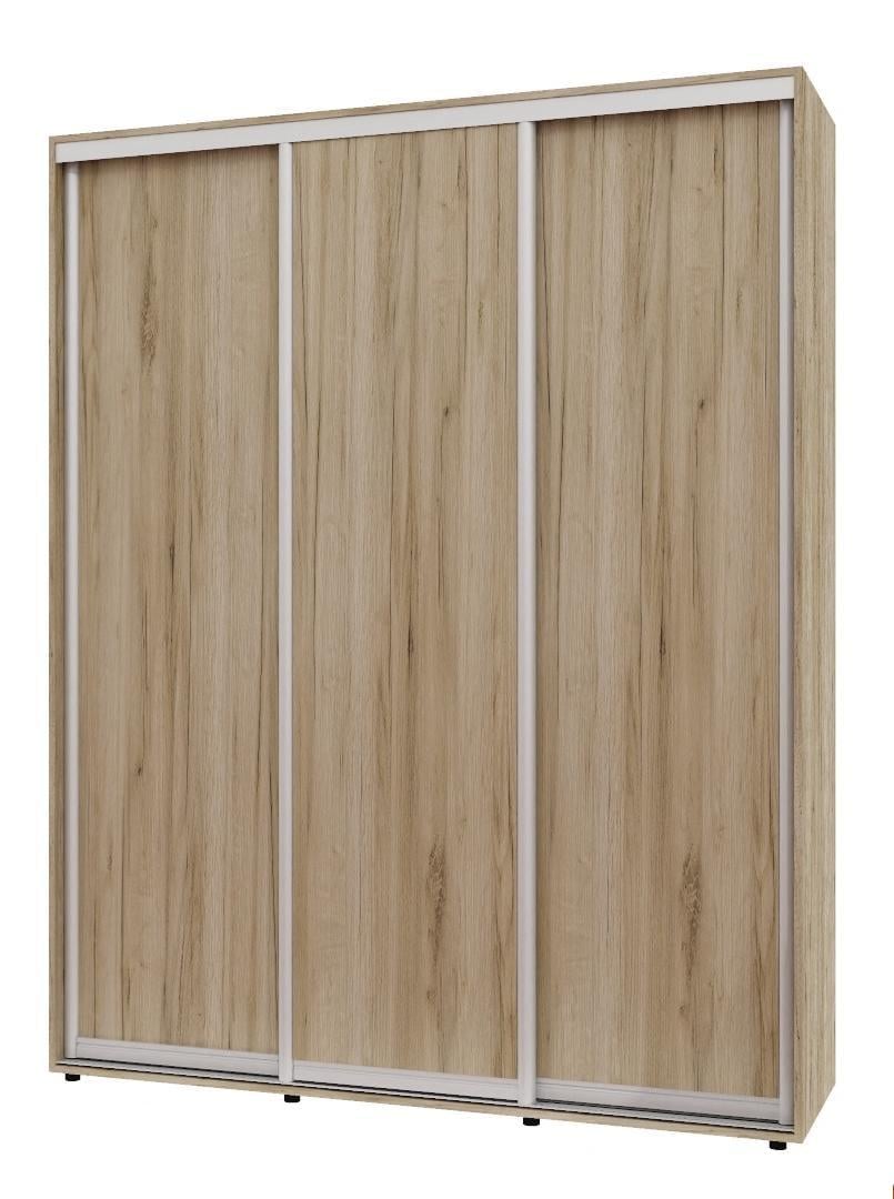 Шкаф-купе трехдверный Алекса ШК-05 ДСП 200x40x250 см Дуб крафт серый