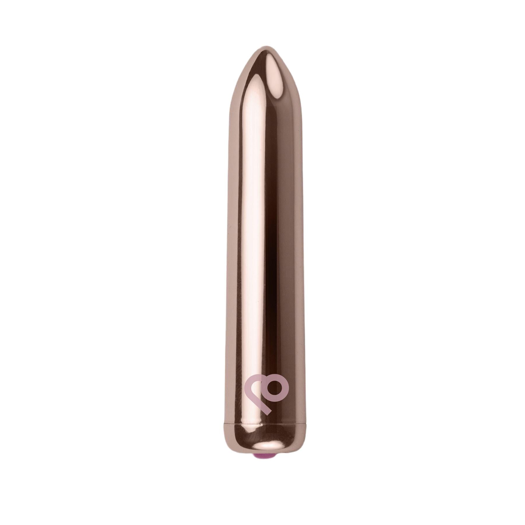 Вибропуля Rocks Off Rechargeable Bullet Vibrator 9 см Розовое золото (57248)