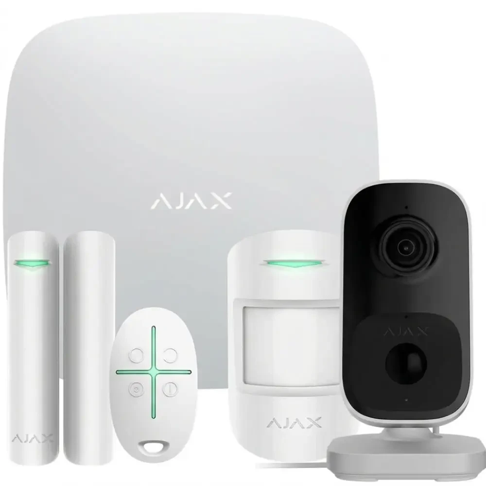 Комплект беспроводной сигнализации Ajax StarterKit с Wi-Fi камерой IndoorCam White (3233825181)
