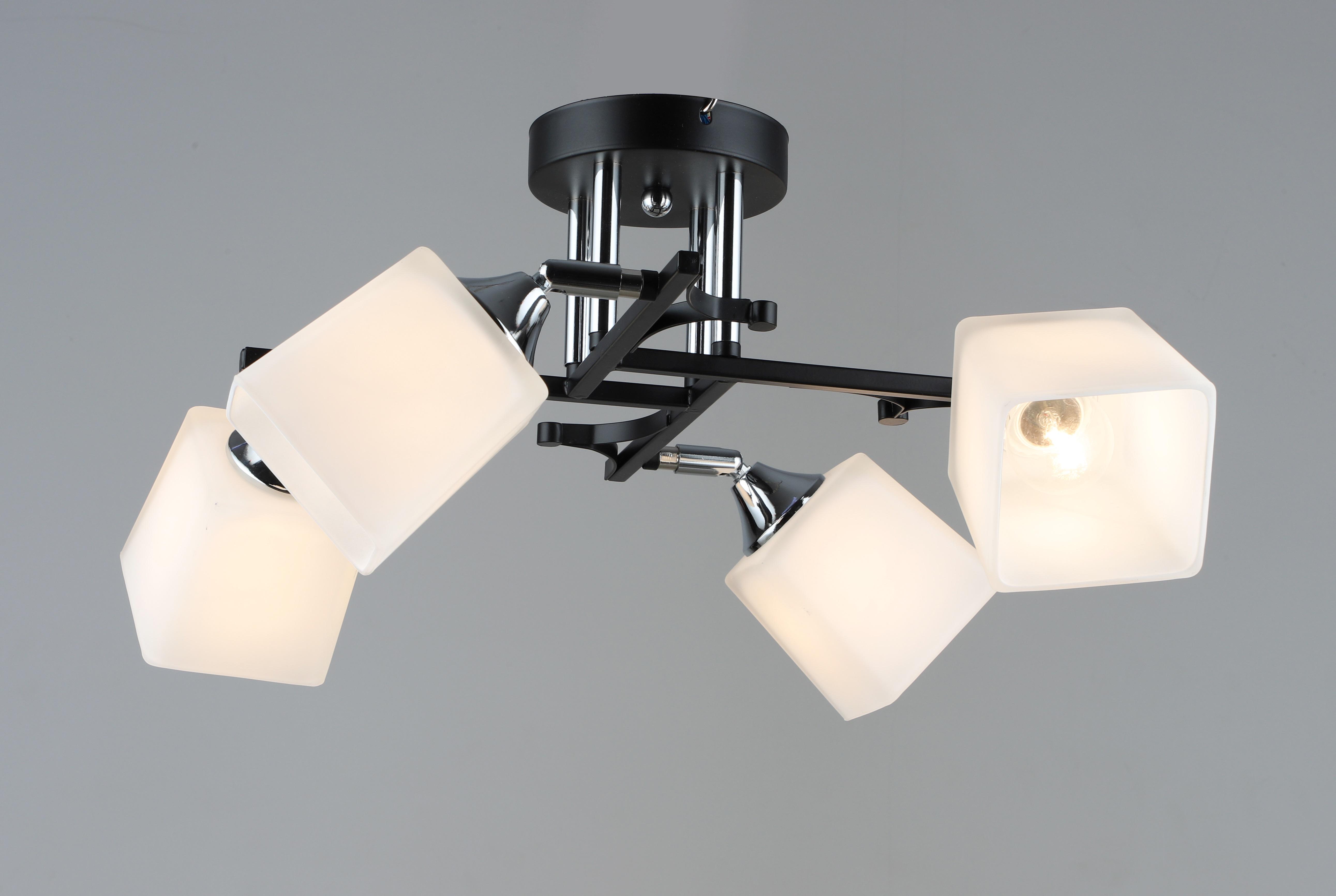 Люстра B N5488/4 BK+CH на 4 плафона (000039519)