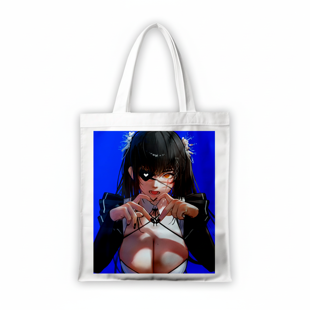 Сумка-шопер Chainsaw Man Йору из льна Белый (6799)