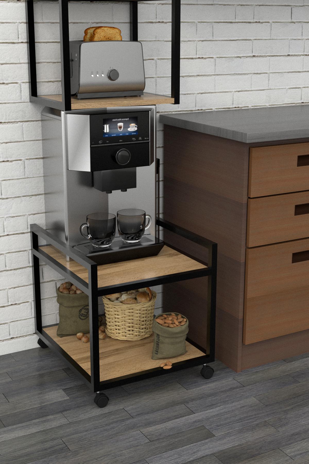 Столик под кухонные приборы EcoLoft Рондо DSP-1228-1 в стиле лофт Дуб Аппалачи (29197047) - фото 1 Столик под кухонные приборы EcoLoft Рондо DSP-1228-1 в стиле лофт Дуб Аппалачи (29197047) - фото 1