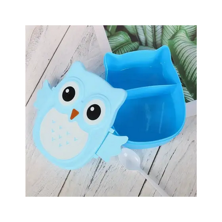 Ланч детский бокс в форме Совы пищевой с ложечкой 800 мл Синий (Ret-38) Ланч детский бокс в форме Совы пищевой с ложечкой 800 мл Синий (Ret-38)