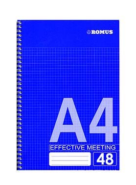 Блокнот Romus A4 48 аркушів у клітинку бокова спіраль (R882928)
