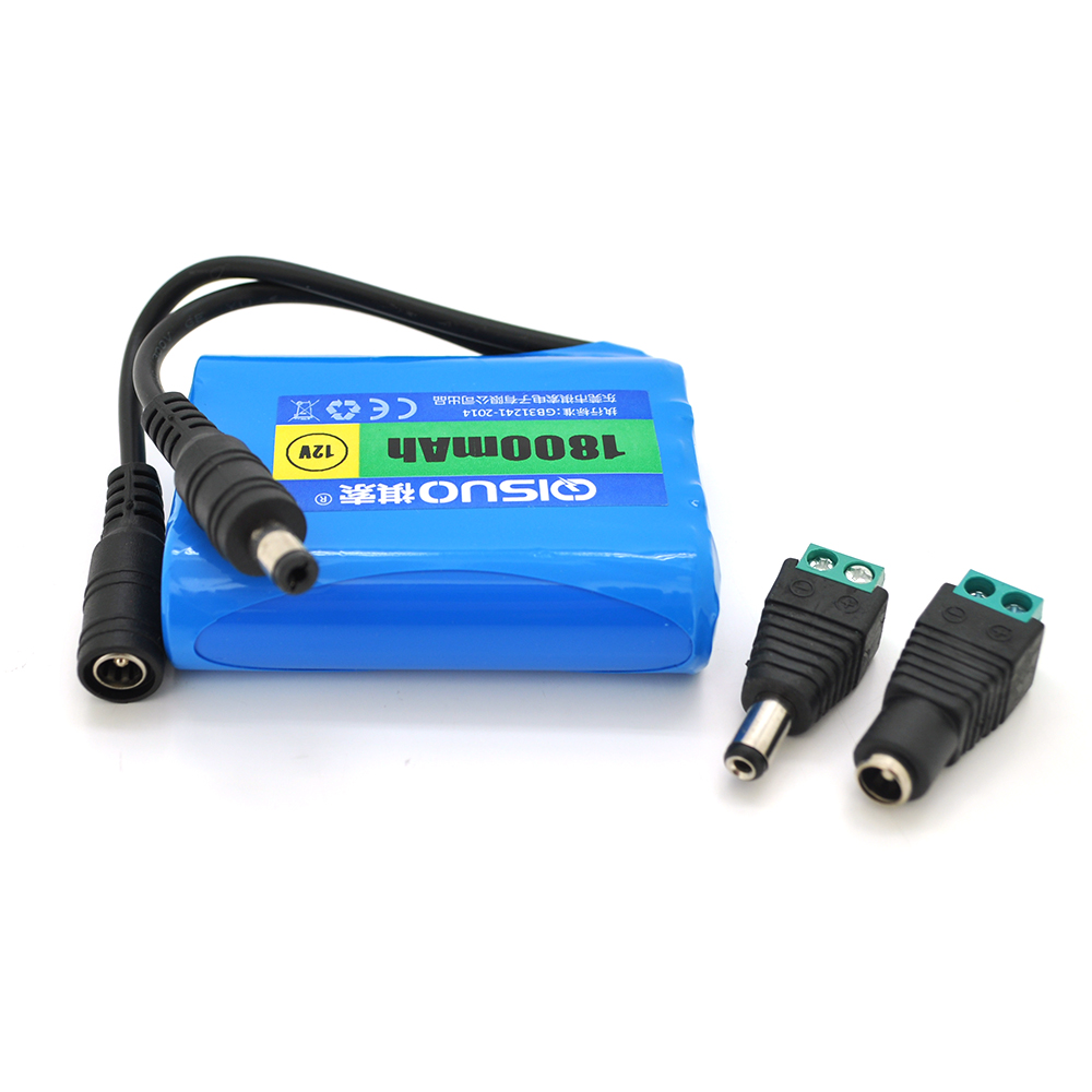 Аккумулятор QiSuo 12V 1,8Ah Li-Ion 18650 12 В DC 5,5x2,1 (YUT_V9112) - фото 1