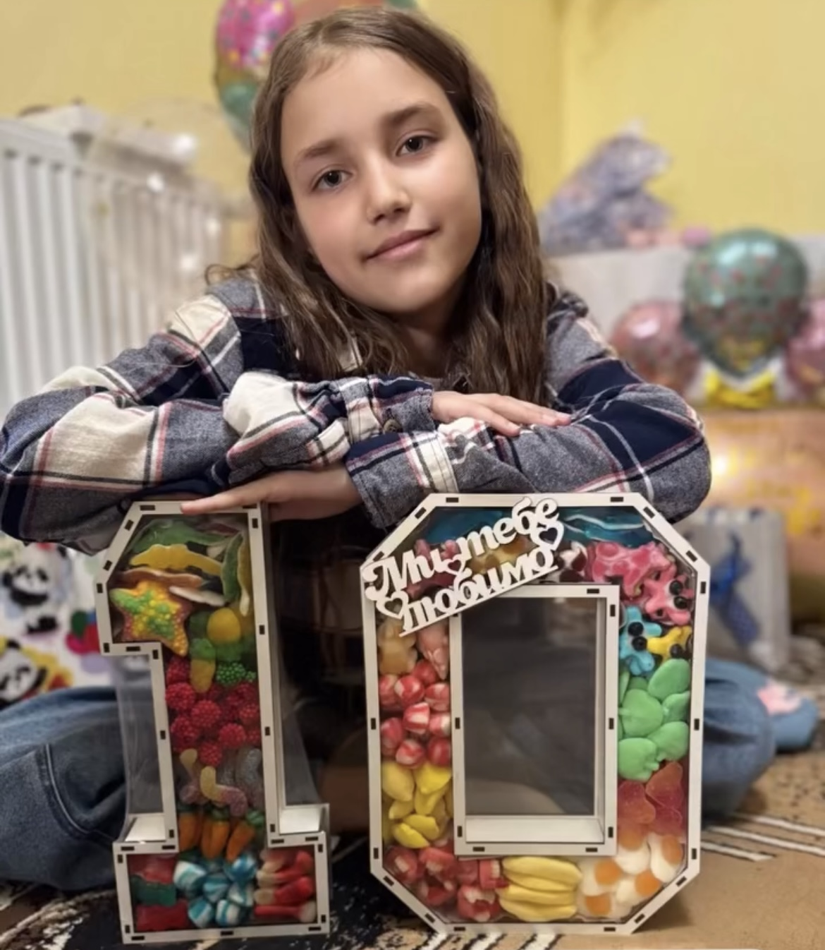 Подарунковий бокс солодкий подвійна Цифра з желе (2509751458) - фото 4