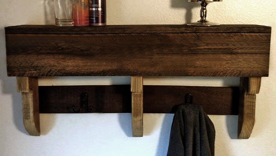 Полка для ванной из дерева Гартов Капучино (ВНП/011709)