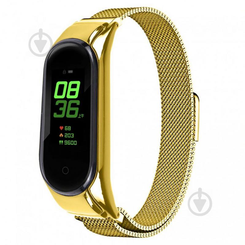 Браслет BeWatch для Mi Band 5 | 6 миланская петля с магнитной застежкой Ремешок Золотистый (1540216)