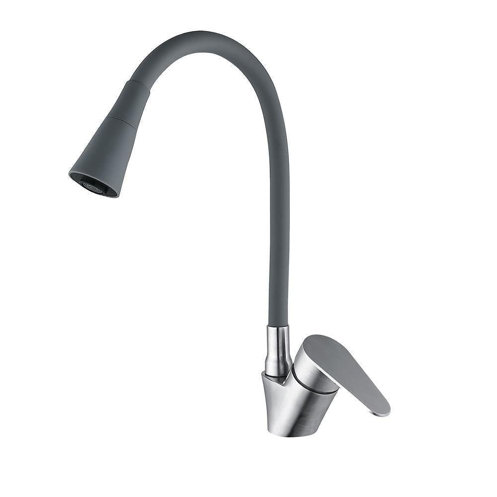Смеситель для кухни Wezer POD4Y-04G гибкий излив нержавеющая сталь Сатин/Серый (1055187) Смеситель для кухни Wezer POD4Y-04G гибкий излив нержавеющая сталь Сатин/Серый (1055187)