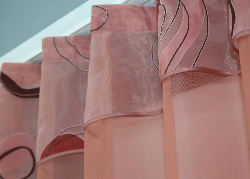 Гардина кухонная с аркой 270х170 см Терракотовый (036к) - фото 2 Гардина кухонная с аркой 270х170 см Терракотовый (036к) - фото 2