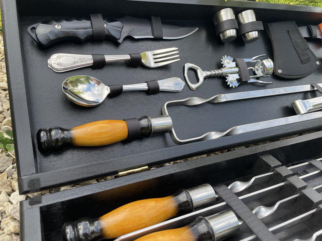 Набір шампурів Гриль АКВА в кейсі (11007264) - фото 2 Набір шампурів Гриль АКВА в кейсі (11007264) - фото 2