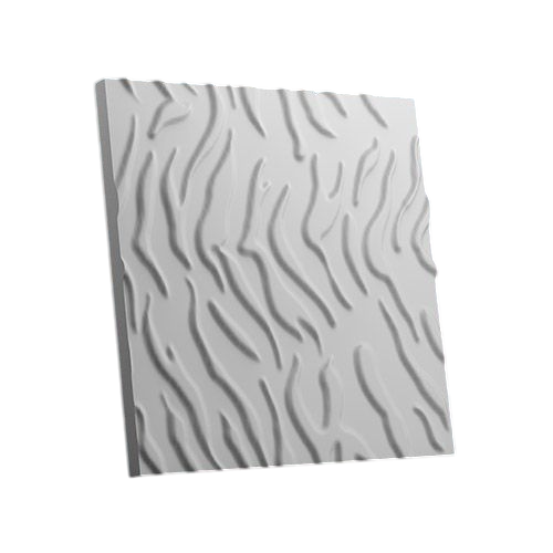 3D-панель гіпсова Зебра під фарбування 500х500х16 мм Білий (30686902)