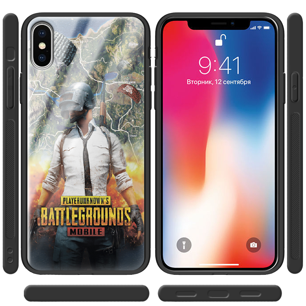 Чехол Boxface iPhone X PUBG Mobile Черный силикон со стеклом (32139-up2309-37734) - фото 2