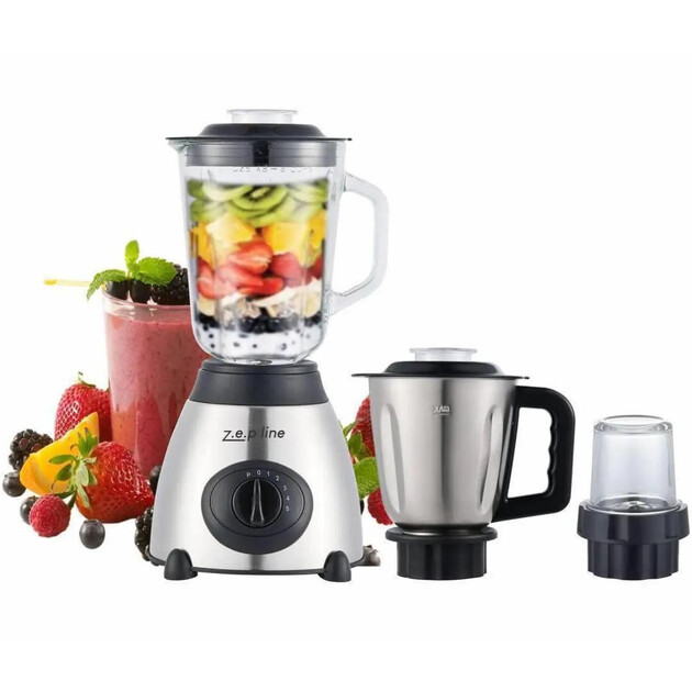 Блендер стационарный Zeplinе ZP-0081D2 2000W со стеклянной чашей и кофемолкой (0189)